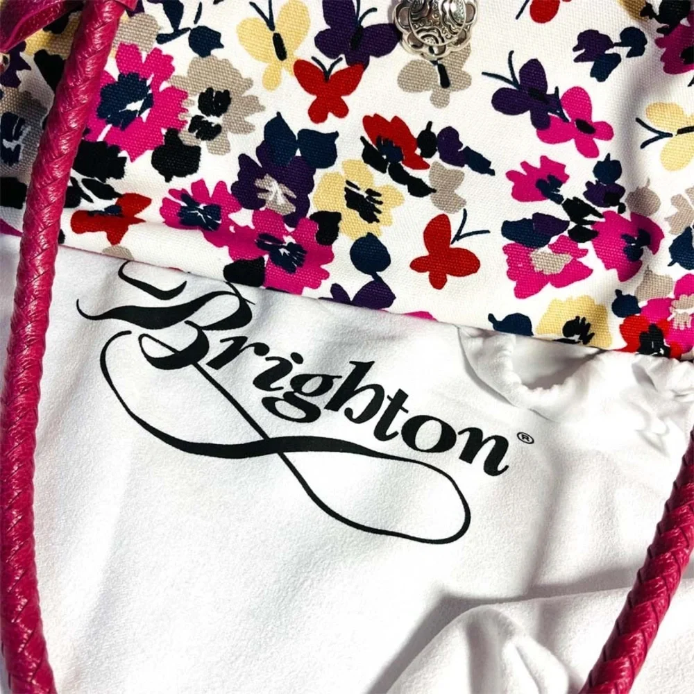 Brighton 𝐍𝐖𝐓 Azalea & Butterfly Liliana Pink and Purple Handbag NEW